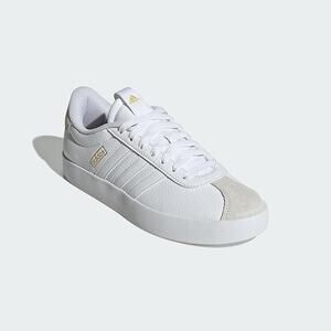 NWT adidas Women’s VL Court 3.0 Sneakers Casual Suede Shoes white/white Size 8